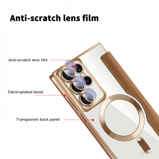 Techsuit  SmartMag Book Case  Samsung Galaxy S22 Ultra 5G  Brown