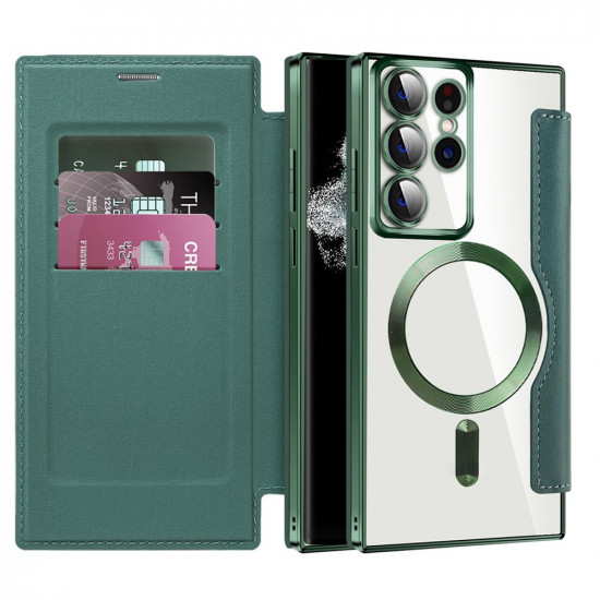 Techsuit  SmartMag Book Case  Samsung Galaxy S22 Ultra 5G  Green