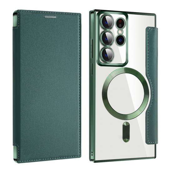 Techsuit  SmartMag Book Case  Samsung Galaxy S22 Ultra 5G  Green