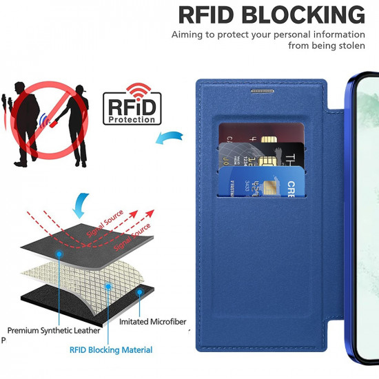 Techsuit  SmartMag Book Case  Samsung Galaxy S22 Ultra 5G  Blue