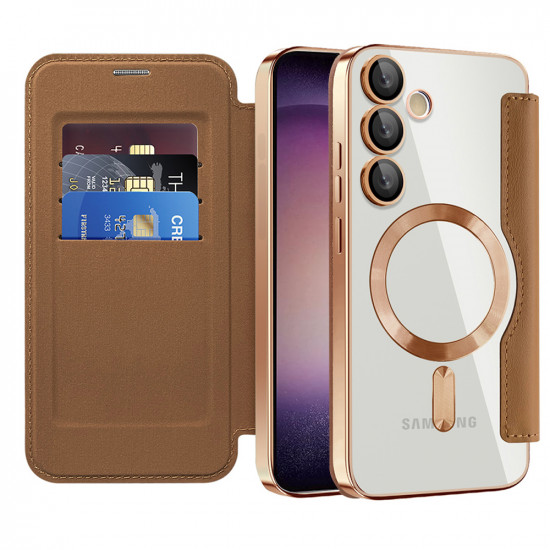 Techsuit  SmartMag Book Case  Samsung Galaxy S23  Brown