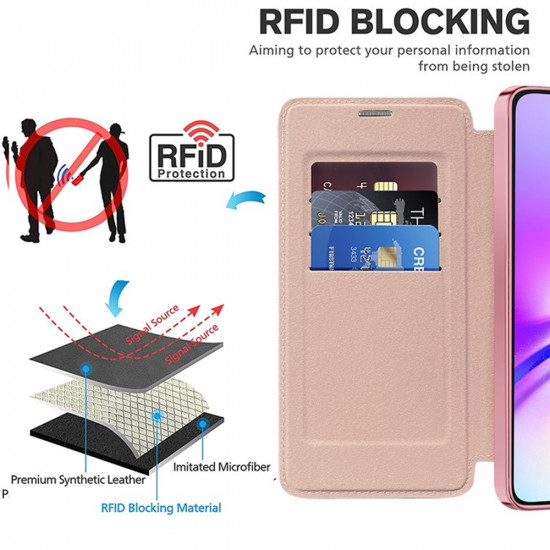 Techsuit  SmartMag Book Case  Samsung Galaxy A05s  Pink