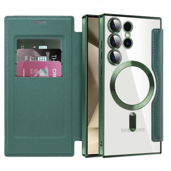 Techsuit  SmartMag Book Case  Samsung Galaxy S24 Ultra  Green