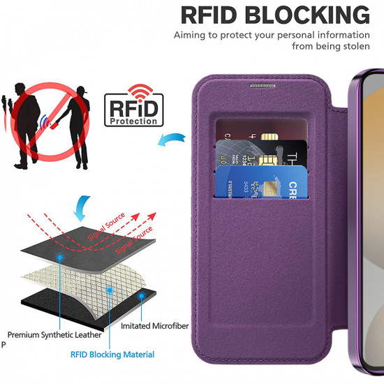 Techsuit  SmartMag Book Case  Samsung Galaxy S24  Purple