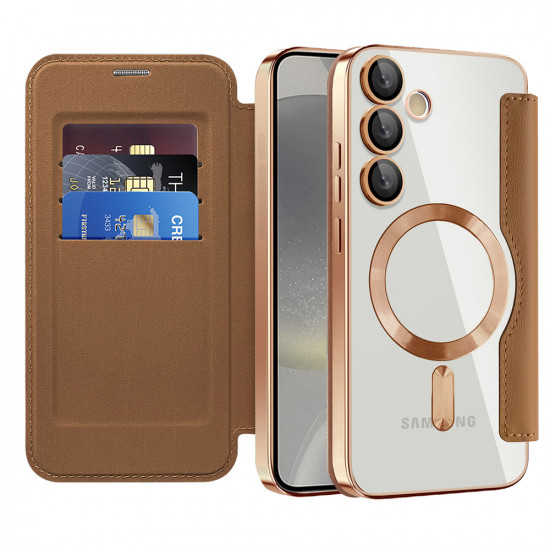 Techsuit  SmartMag Book Case  Samsung Galaxy S24  Brown