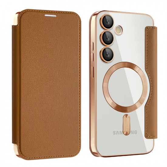 Techsuit  SmartMag Book Case  Samsung Galaxy S24  Brown