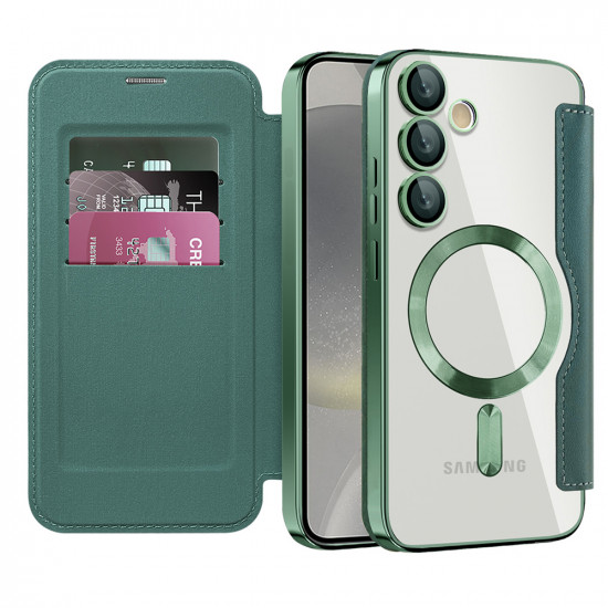 Techsuit  SmartMag Book Case  Samsung Galaxy S24  Green