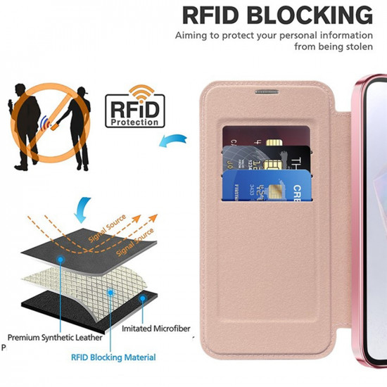 Techsuit  SmartMag Book Case  Samsung Galaxy A35 5G  Pink