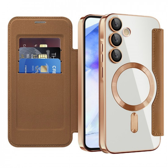 Techsuit  SmartMag Book Case  Samsung Galaxy A55 5G  Brown