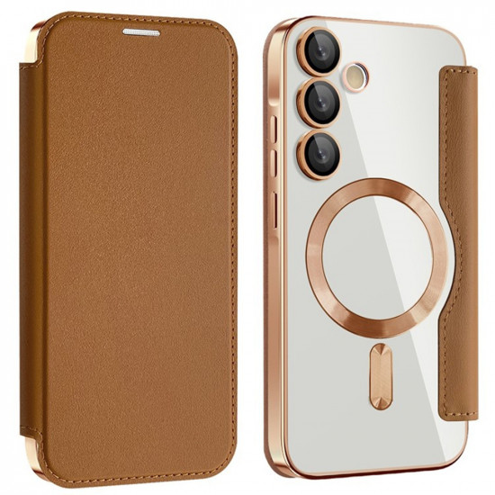 Techsuit  SmartMag Book Case  Samsung Galaxy A55 5G  Brown