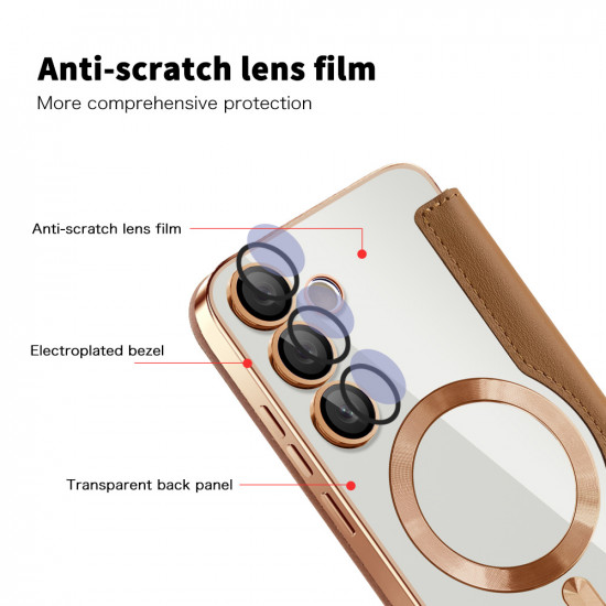 Techsuit  SmartMag Book Case  Samsung Galaxy S24 FE  Brown