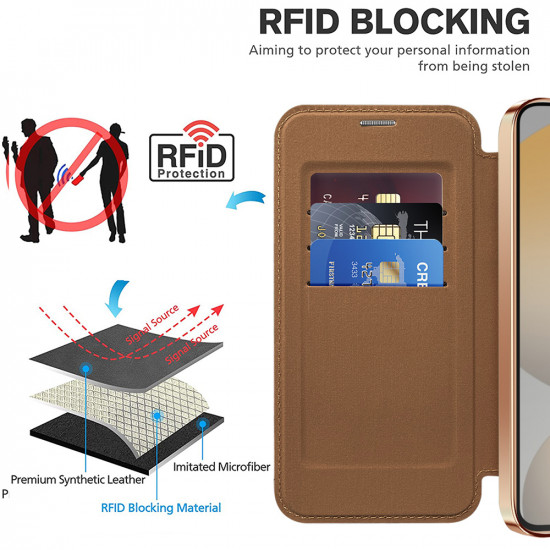 Techsuit  SmartMag Book Case  Samsung Galaxy S24 FE  Brown