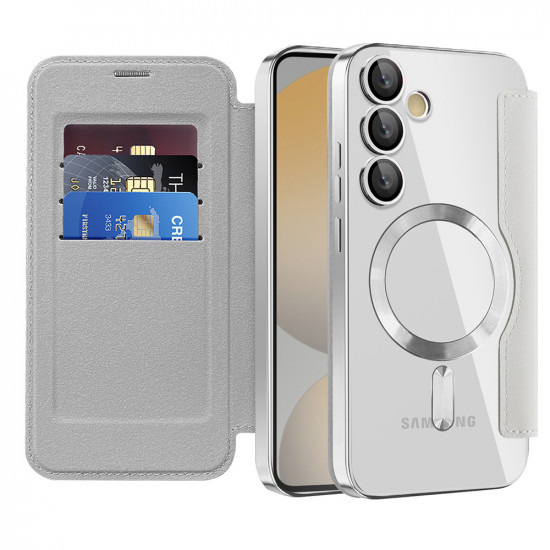 Techsuit  SmartMag Book Case  Samsung Galaxy S24 FE  Gray