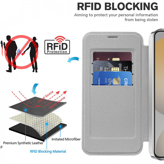 Techsuit  SmartMag Book Case  Samsung Galaxy S24 FE  Gray