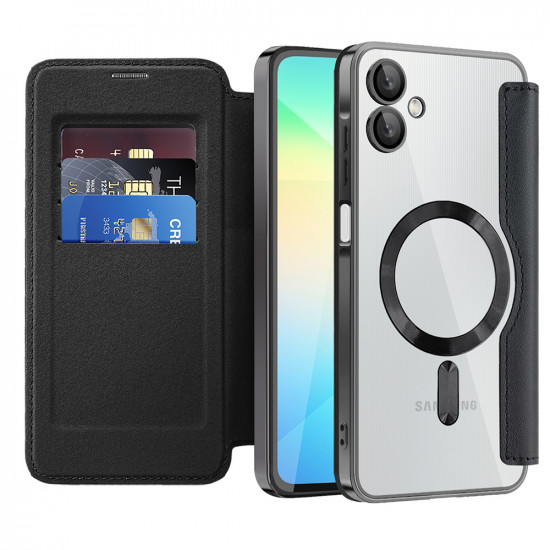 Techsuit SmartMag Book Case Samsung Galaxy A06 Black Techsuit SmartMag Book Case Samsung Galaxy A06 Black