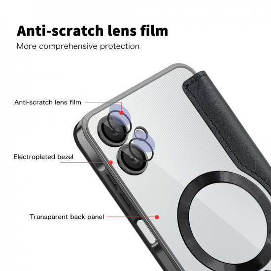 Techsuit SmartMag Book Case Samsung Galaxy A06 Black Techsuit SmartMag Book Case Samsung Galaxy A06 Black