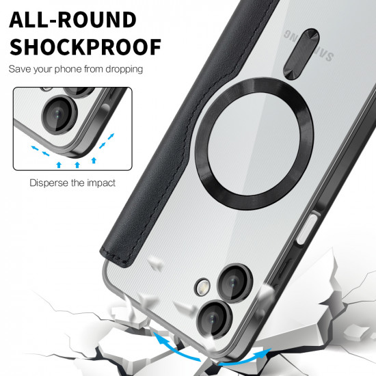 Techsuit SmartMag Book Case Samsung Galaxy A06 Black Techsuit SmartMag Book Case Samsung Galaxy A06 Black