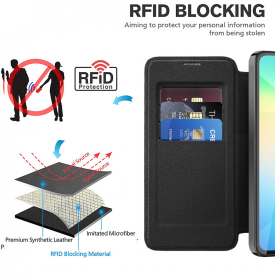 Techsuit SmartMag Book Case Samsung Galaxy A06 Black Techsuit SmartMag Book Case Samsung Galaxy A06 Black