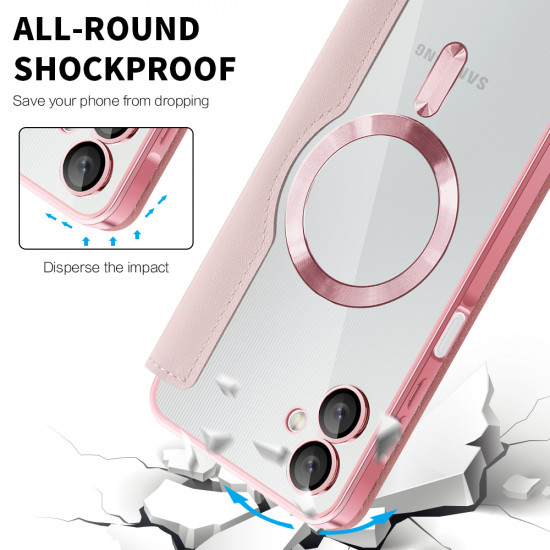 Techsuit  SmartMag Book Case  Samsung Galaxy A06  Pink