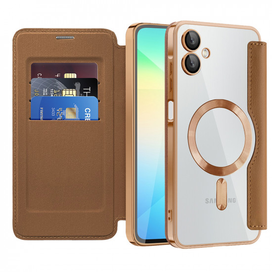 Techsuit SmartMag Book Case Samsung Galaxy A06 Brown Techsuit SmartMag Book Case Samsung Galaxy A06 Brown