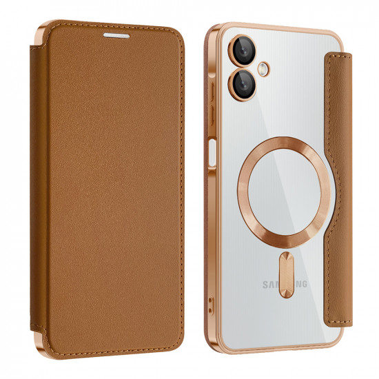 Techsuit SmartMag Book Case Samsung Galaxy A06 Brown Techsuit SmartMag Book Case Samsung Galaxy A06 Brown