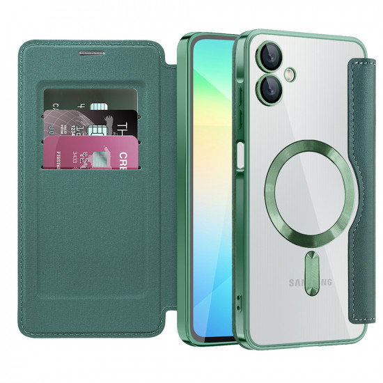 Techsuit SmartMag Book Case Samsung Galaxy A06 Green Techsuit SmartMag Book Case Samsung Galaxy A06 Green