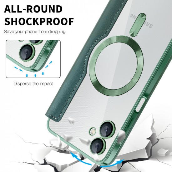 Techsuit SmartMag Book Case Samsung Galaxy A06 Green Techsuit SmartMag Book Case Samsung Galaxy A06 Green