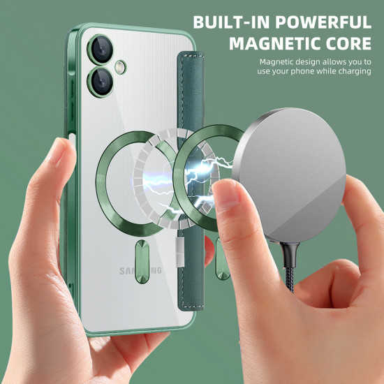Techsuit SmartMag Book Case Samsung Galaxy A06 Green Techsuit SmartMag Book Case Samsung Galaxy A06 Green