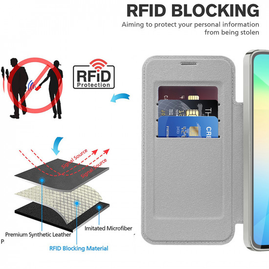 Techsuit  SmartMag Book Case  Samsung Galaxy A06  Gray