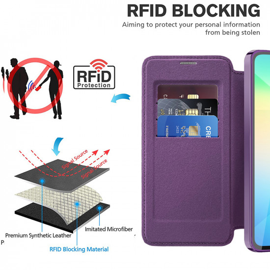 Techsuit  SmartMag Book Case  Samsung Galaxy A06  Purple