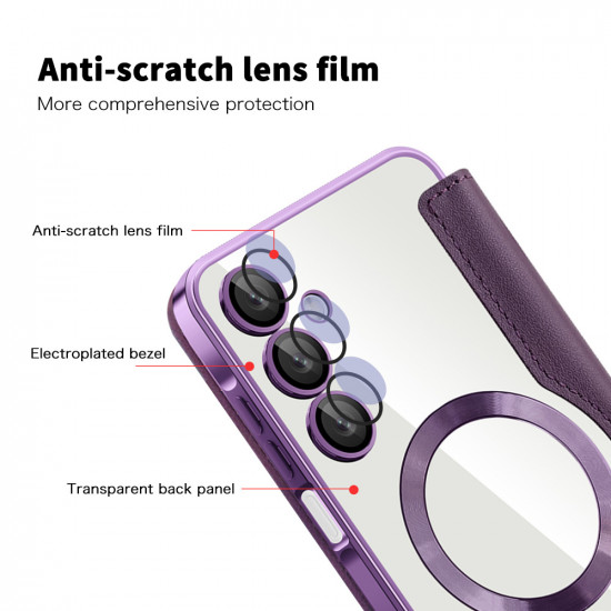 Techsuit SmartMag Book Case Samsung Galaxy A16 4G / A16 5G Purple Techsuit SmartMag Book Case Samsung Galaxy A16 4G / A16 5G Purple