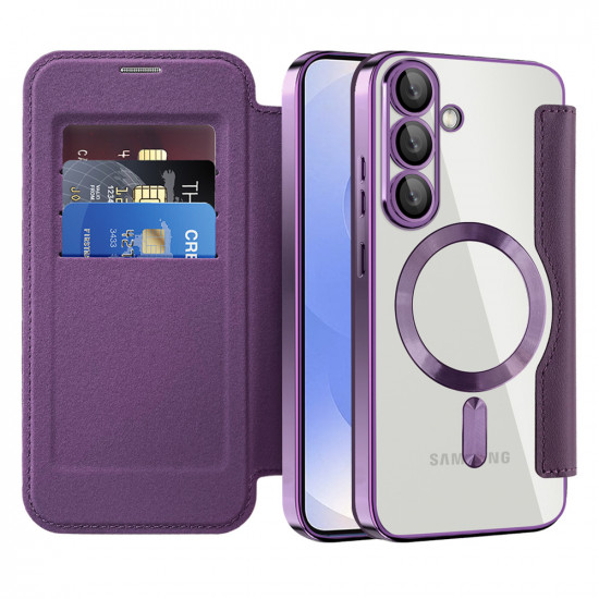 Techsuit  SmartMag Book Case  Samsung Galaxy S25  Purple