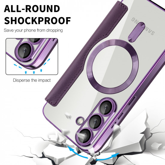 Techsuit  SmartMag Book Case  Samsung Galaxy S25  Purple