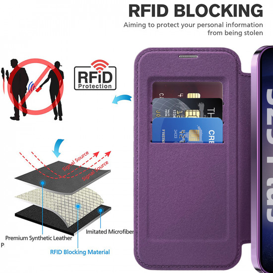 Techsuit  SmartMag Book Case  Samsung Galaxy S25  Purple