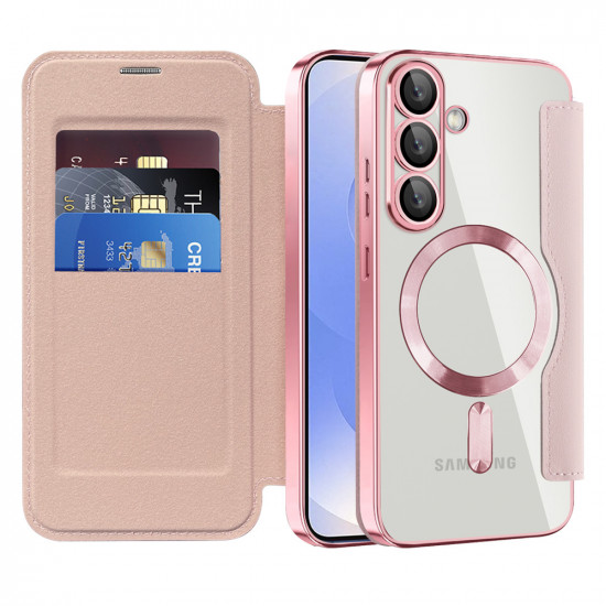 Techsuit SmartMag Book Case Samsung Galaxy S25 Plus Pink Techsuit SmartMag Book Case Samsung Galaxy S25 Plus Pink