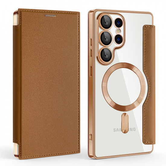 Techsuit SmartMag Book Case Samsung Galaxy S25 Ultra Brown Techsuit SmartMag Book Case Samsung Galaxy S25 Ultra Brown