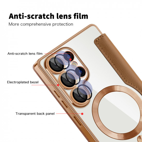 Techsuit SmartMag Book Case Samsung Galaxy S25 Ultra Brown Techsuit SmartMag Book Case Samsung Galaxy S25 Ultra Brown