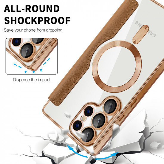 Techsuit SmartMag Book Case Samsung Galaxy S25 Ultra Brown Techsuit SmartMag Book Case Samsung Galaxy S25 Ultra Brown