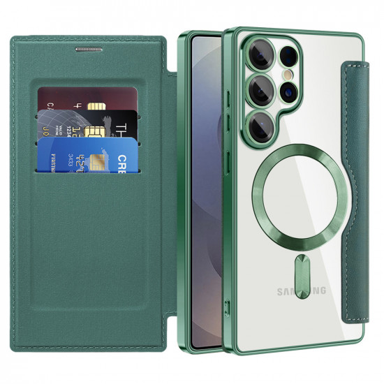 Techsuit SmartMag Book Case Samsung Galaxy S25 Ultra Green Techsuit SmartMag Book Case Samsung Galaxy S25 Ultra Green