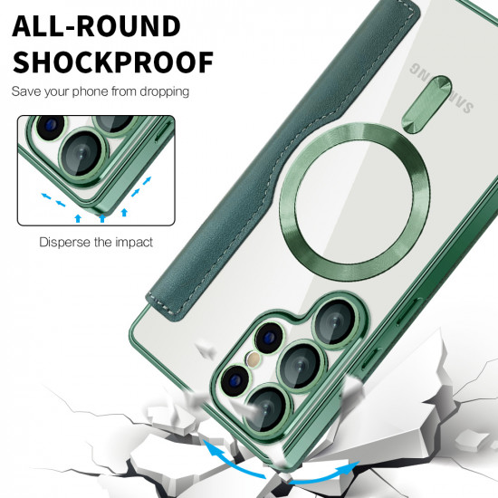 Techsuit SmartMag Book Case Samsung Galaxy S25 Ultra Green Techsuit SmartMag Book Case Samsung Galaxy S25 Ultra Green