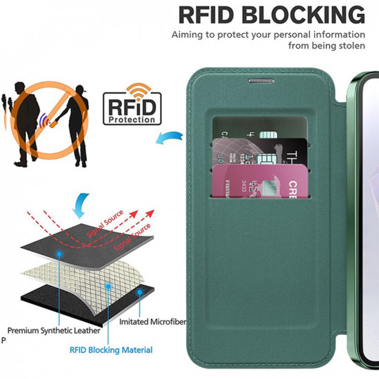 Techsuit  SmartMag Book Case  Samsung Galaxy A36 5G  Green