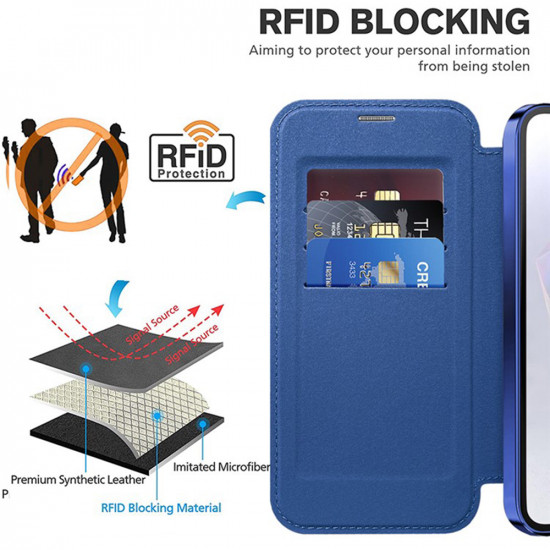 Techsuit  SmartMag Book Case  Samsung Galaxy A36 5G  Blue