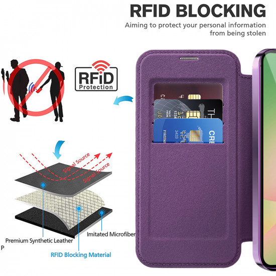 Techsuit  SmartMag Book Case  Samsung Galaxy A26 5G  Purple