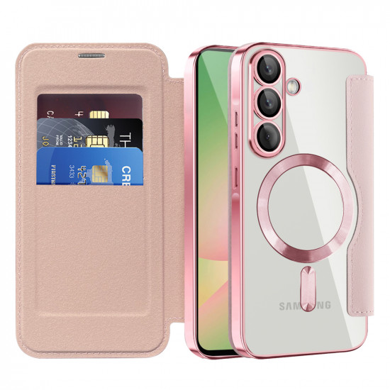 Techsuit  SmartMag Book Case  Samsung Galaxy A56 5G  Pink