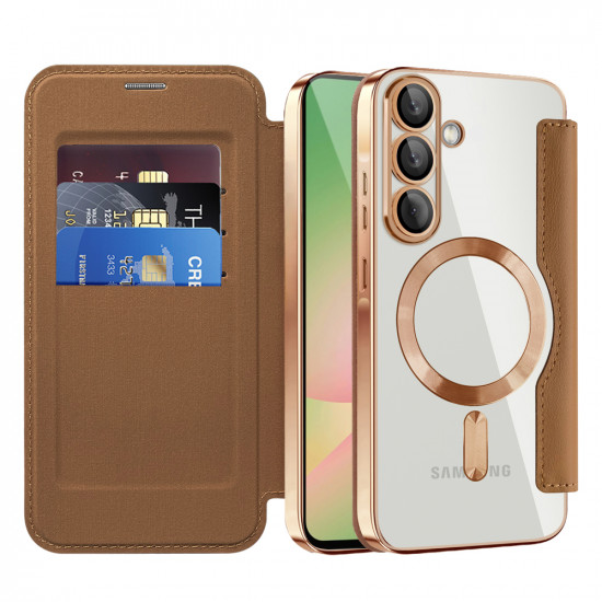 Techsuit  SmartMag Book Case  Samsung Galaxy A56 5G  Brown