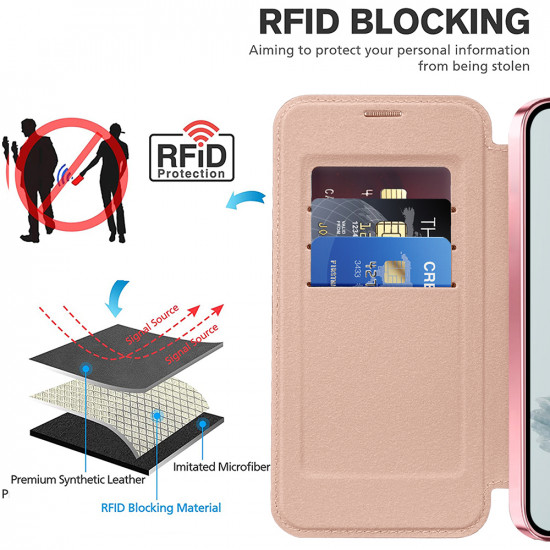 Techsuit  SmartMag Book Case  Google Pixel 9a  Pink