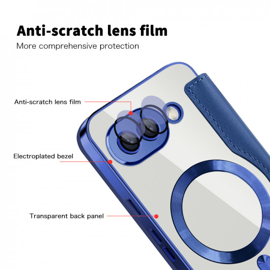 Techsuit  SmartMag Book Case  Google Pixel 9a  Blue