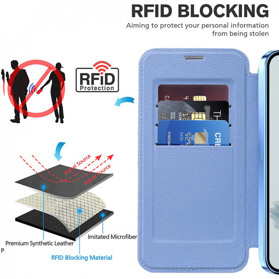Techsuit  SmartMag Book Case  Google Pixel 9a  Light Blue