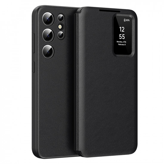 Techsuit  SmartView Series  Samsung Galaxy S23 Ultra  Black
