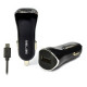 Beline Car Charger 1xUSB + microUSB 1A black